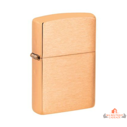 Briquet Zippo classique doré brossé finition élégante design intemporel garanti à vie