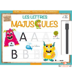 Cahier Les lettres majuscules avec feutre effaçable apprentissage écriture enfant