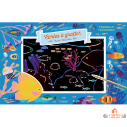 Cartes à gratter océans activité enfant tableaux créatifs animaux marins