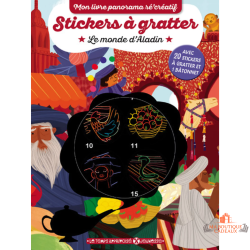 Stickers à gratter Aladin activité enfant poster mille et une nuits