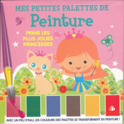 Livre peinture enfant princesse palettes intégrées activité créative