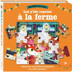Livre puzzle enfant ferme animaux 4 puzzles activité