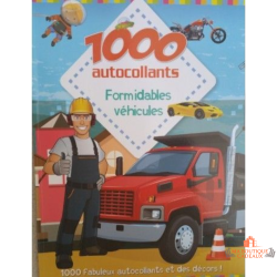 Livre 1000 autocollants véhicules enfant activité créative