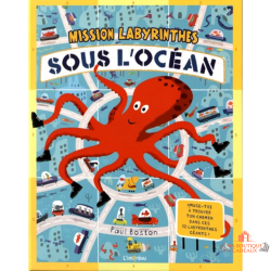 Livre enfant labyrinthes océan jeu éducatif aventure sous marine objets cachés