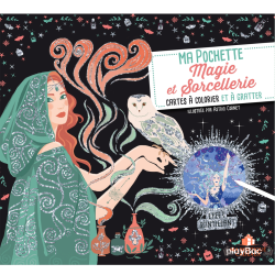 Pochette enfant magie sorcellerie cartes a gratter licorne activité créative