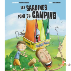 Livre sardines font du camping humour illustrations animaux