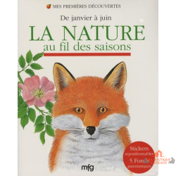 Livre enfant nature saisons autocollants relief decouverte