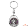 Porte-clés Saint Christophe zamak vitrail fabrication française rouge