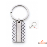 Porte-clés fantaisie acier zamak design moderne élégant rectangulaire