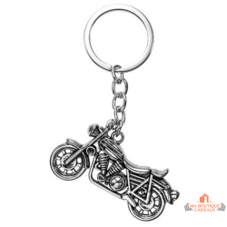 Porte-clés moto zamak style biker métal argenté