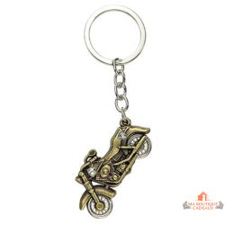 Porte-clés moto zamak style biker métal argenté