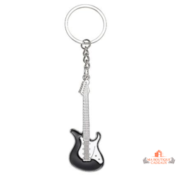 Porte-clés guitare zamak style musique rock métal argenté
