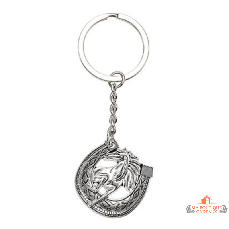Porte-clés cheval fer à cheval zamak symbole chance équestre