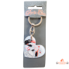 porte clés coeur oiseaux fleurs 4 cm cadeau original pas cher