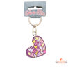 porte clés coeur chats colorés 4 cm cadeau original pas cher