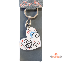 porte clés coeur love oiseaux 4 cm cadeau romantique pas cher