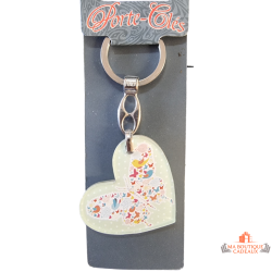 porte clés coeur papillon 4 cm cadeau original pas cher