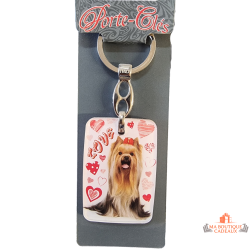 porte clés love chien rectangle 5 cm cadeau animaux original