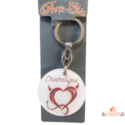 porte clés diabolique coeur amour 4.5 cm cadeau original