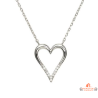 Collier cœur Carla Nogueres argent oxyde zirconium garantie 2 ans